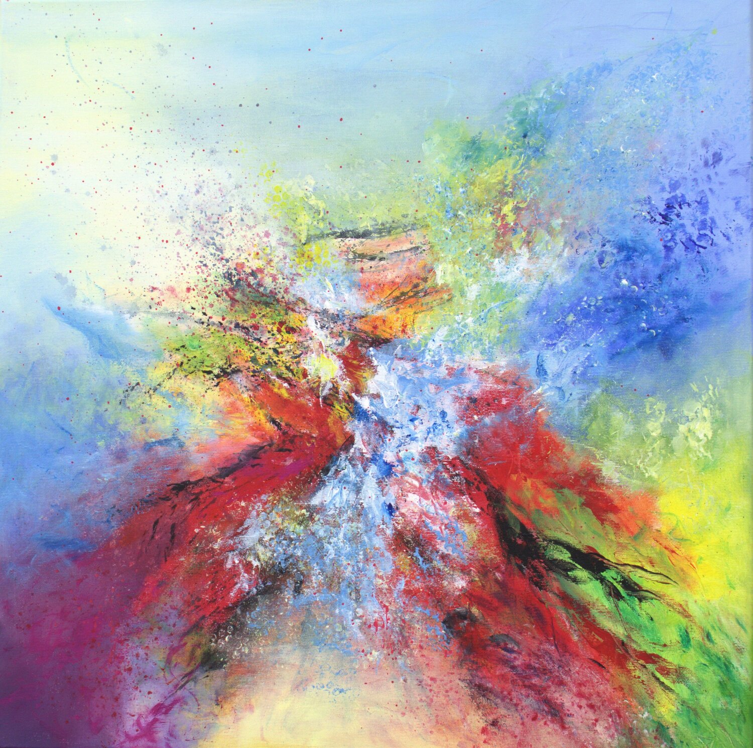 Abstract Blue Rhapsody Ludmilla Ukrow Original painting for sale