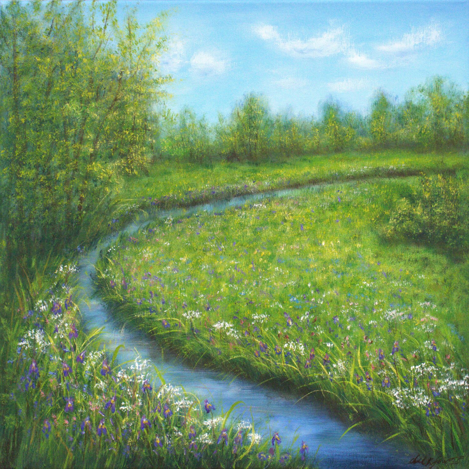 Serene summertime Ludmilla Ukrow Original painting for sale