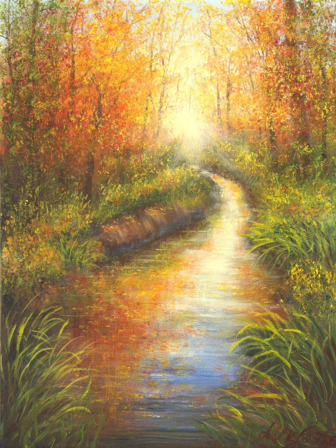 Autumn colors Ludmilla Ukrow Original painting for sale