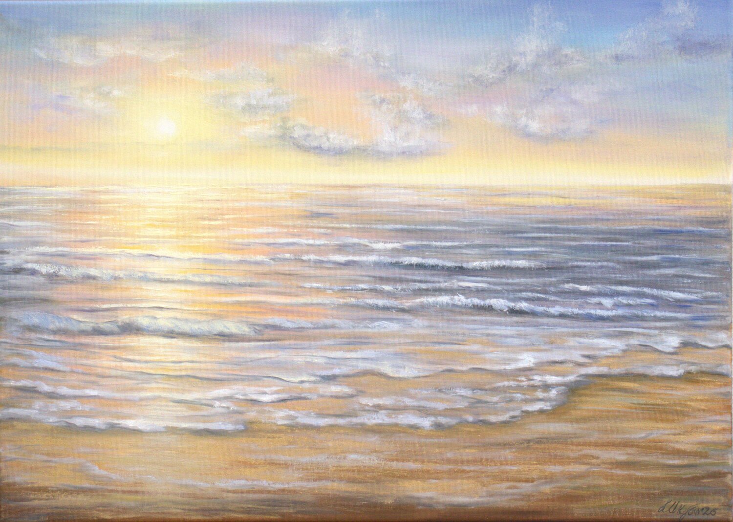 Abstract seascape Ludmilla Ukrow Original painting for sale
