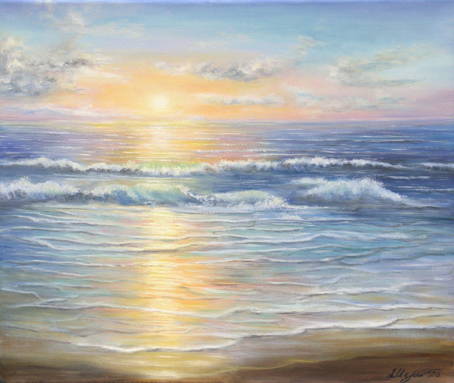 Ocean´s soft whisper Ludmilla Ukrow Originalgemälde zu verkaufen