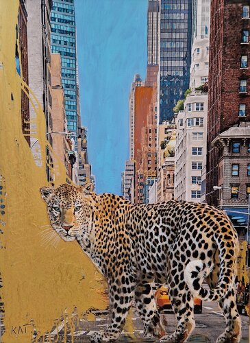 A Walk in New York by Kat Lassen, Painting for Sale on Select