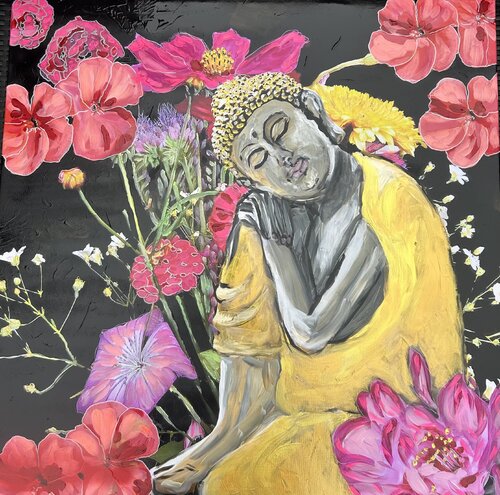 Sleeping Buddhi by Kat Lassen, Painting for Sale on Select
