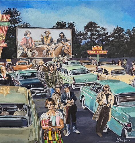 DRIVE IN by Francis Stanzione, Painting for Sale on Select