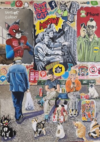 Chat, Chat,Chat 2 by Francis Stanzione, Painting for Sale on Select