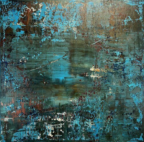 Abstrakt 2303 - "Rost & Patina V" by Inga Knaak, Painting for Sale on Select