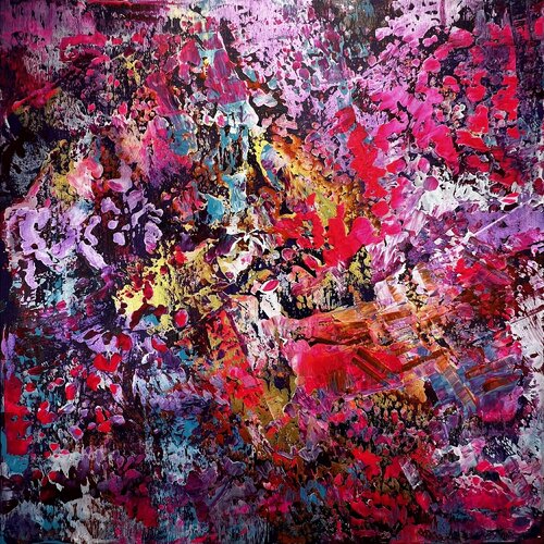 Abstrakt 2423 - "Summertime" by Inga Knaak, Painting for Sale on Select