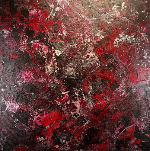 Abstrakt 2424 - "Glut" by Inga Knaak, Painting for Sale on Select