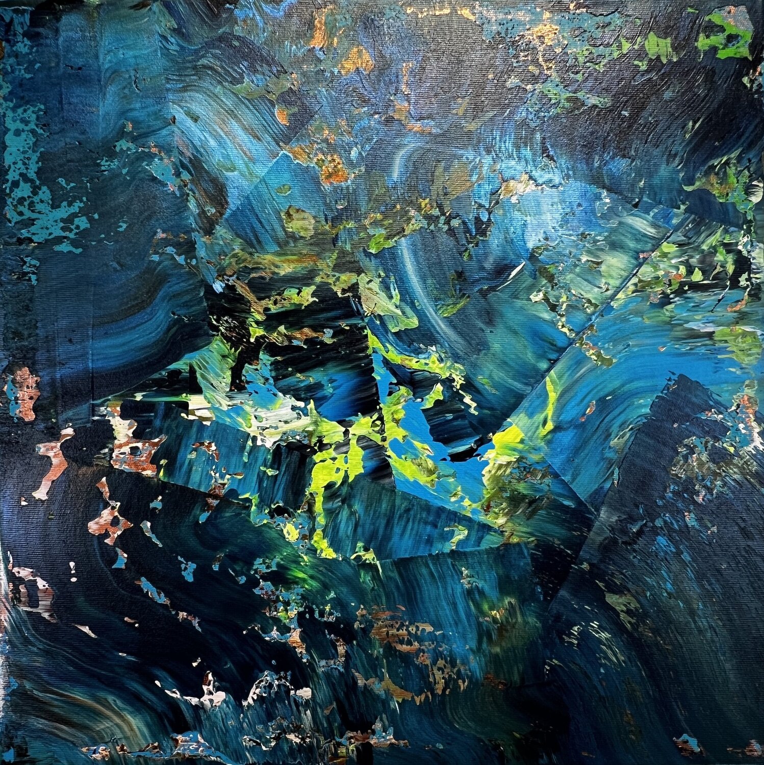 Abstrakt 2401 - "Wasserstrudel" Inga Knaak Original painting for sale