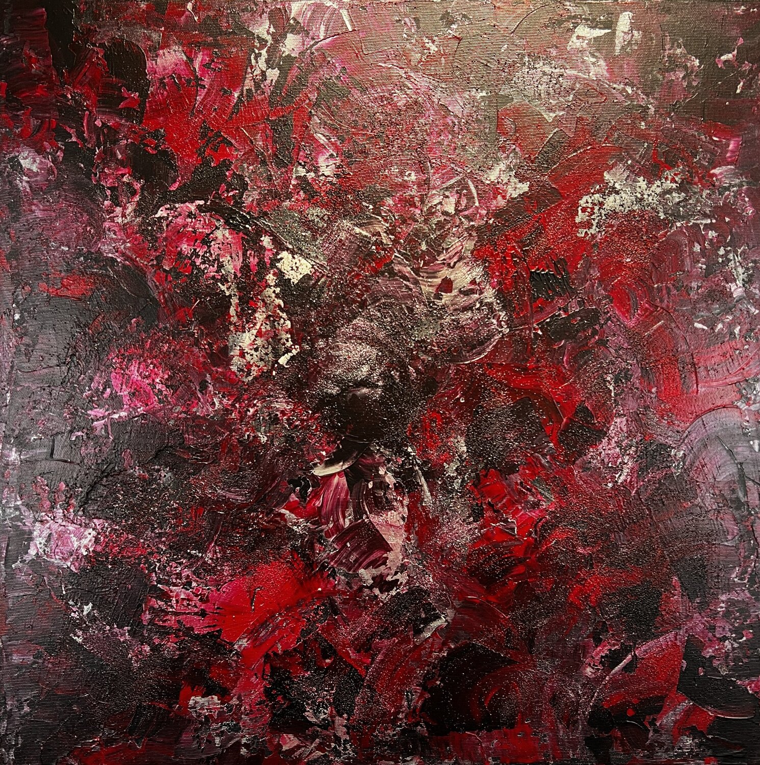 Abstrakt 2424 - "Glut" Inga Knaak Original painting for sale