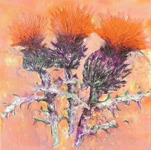 Wilddisteln #04 by Robert Tietz, Painting for Sale on Select