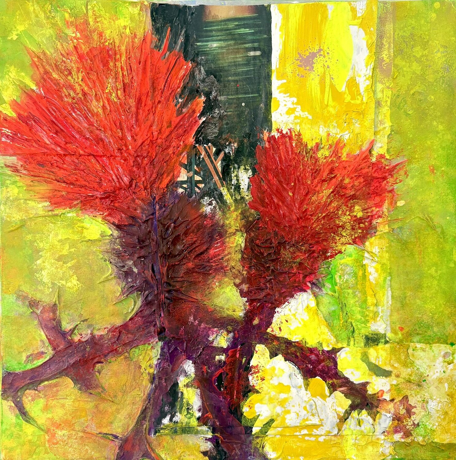 Wilddisteln #07 Robert Tietz Original painting for sale
