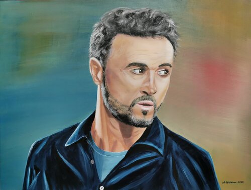 Luis Enrique by Angela Weidner, Painting for Sale on Select