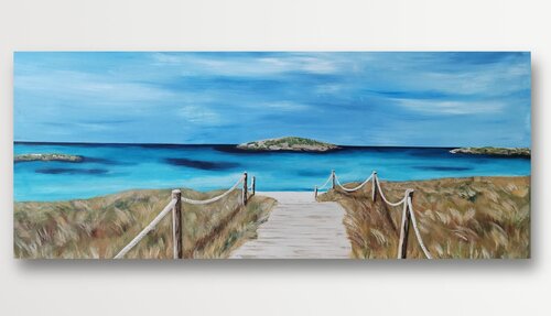 Formentera - Panorama by Angela Weidner, Painting for Sale on Select