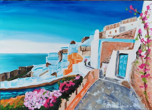 Santurini by Angela Weidner, Painting for Sale on Select