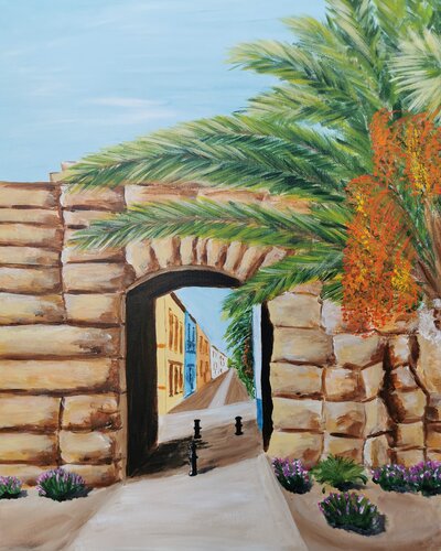 La isla Tabarca by Angela Weidner, Painting for Sale on Select