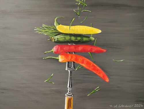 Sweet Chili by Angela Weidner, Painting for Sale on Select