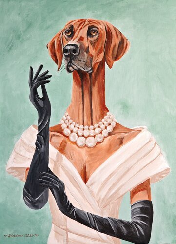 Baronesse von Seidenfell by Angela Weidner, Painting for Sale on Select