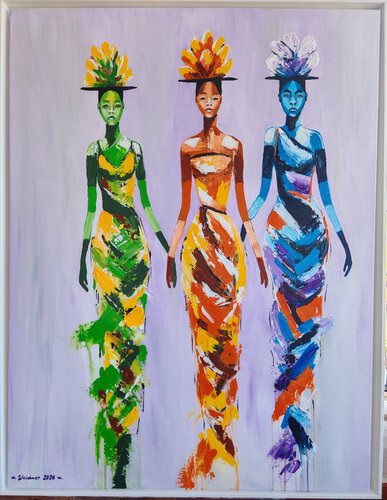 Triad of Grace by Angela Weidner, Painting for Sale on Select