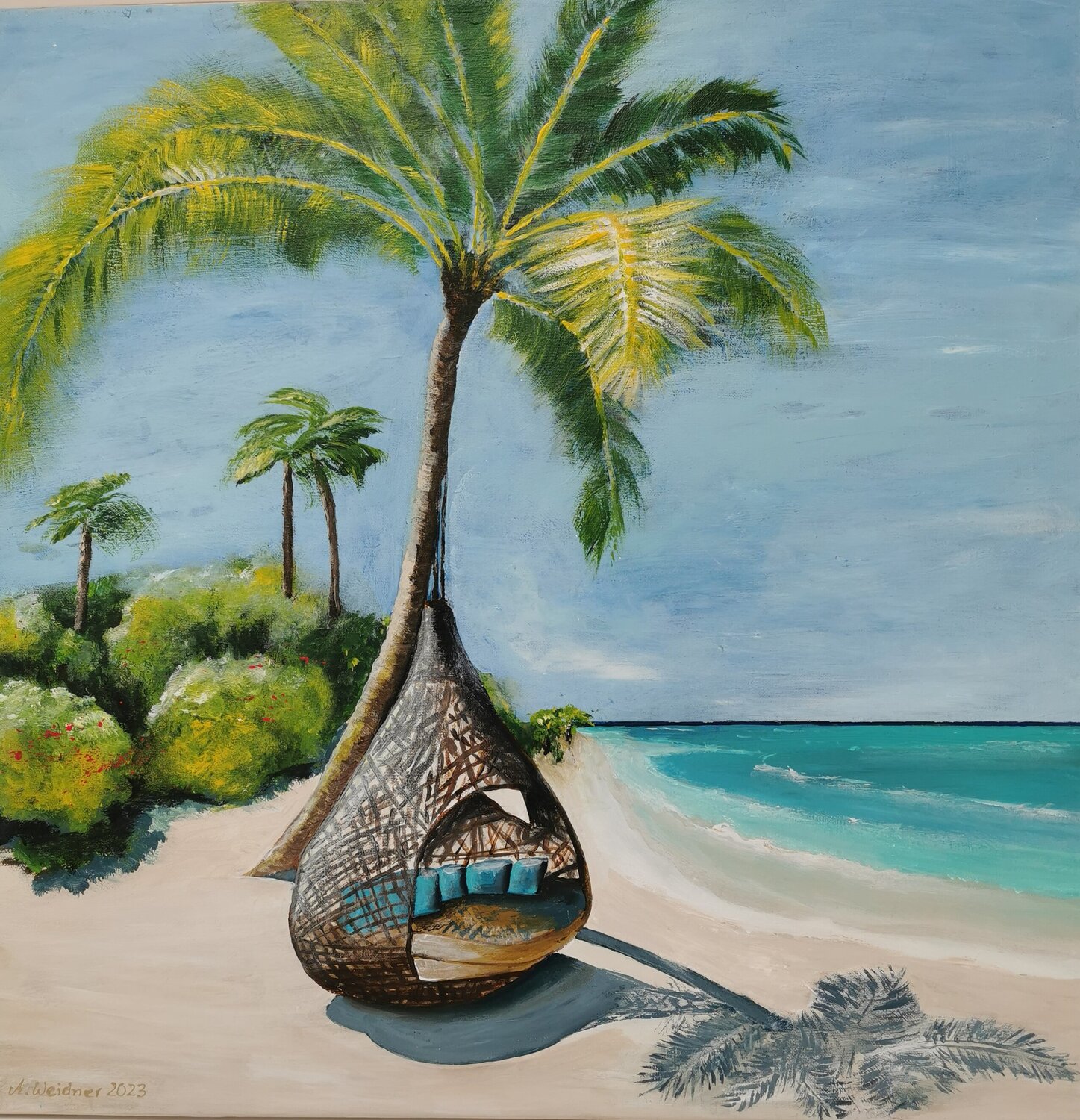 Malediven Angela Weidner Original painting for sale