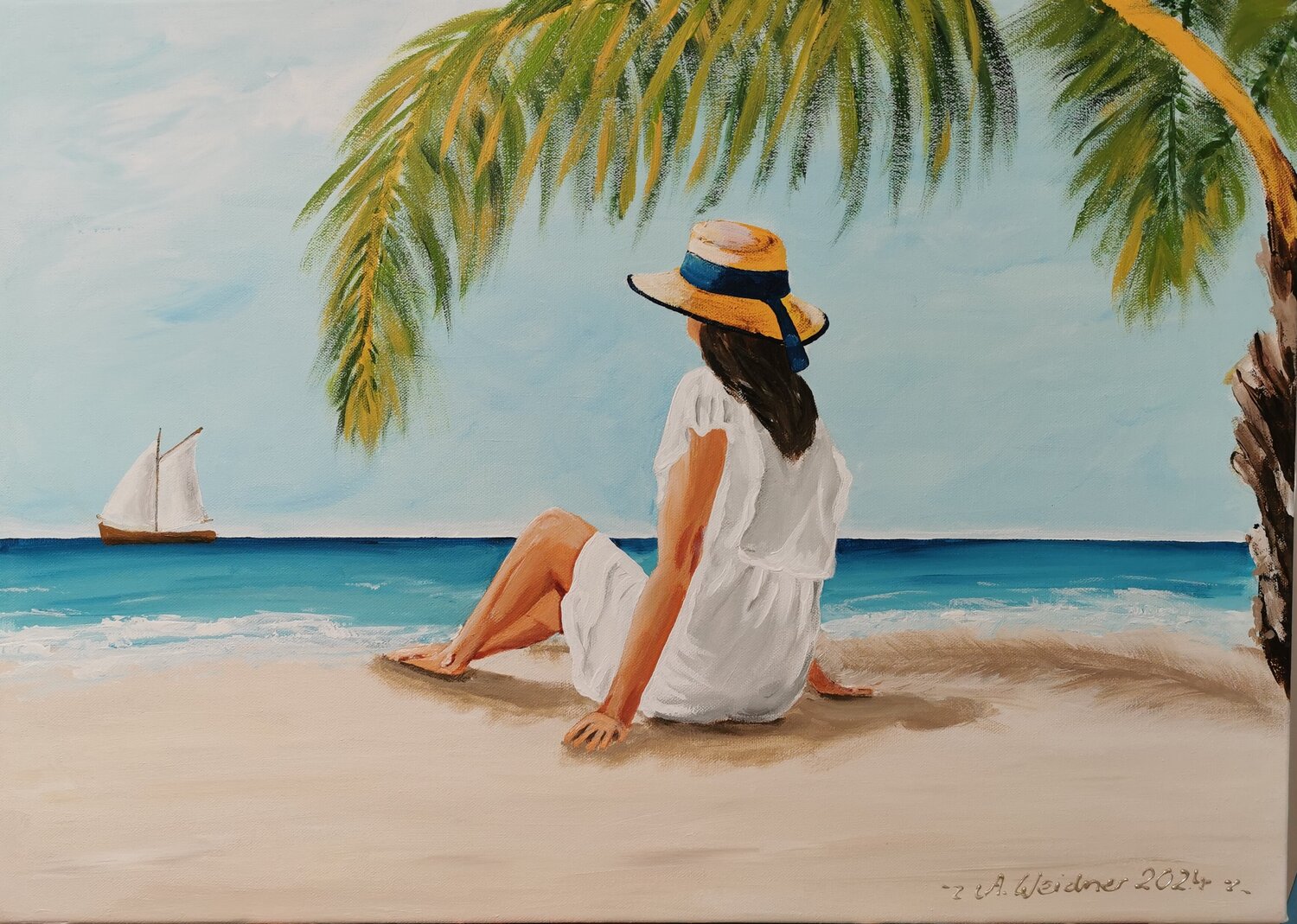 Sehnsucht Angela Weidner Original painting for sale