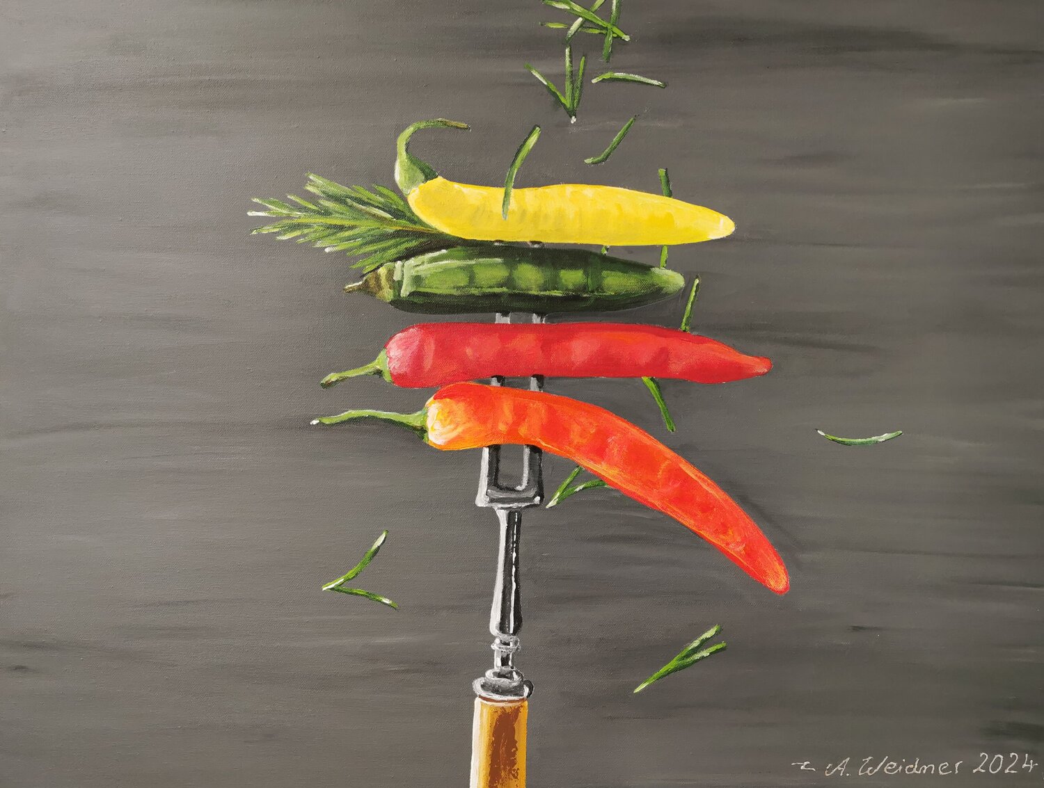Sweet Chili Angela Weidner Original painting for sale