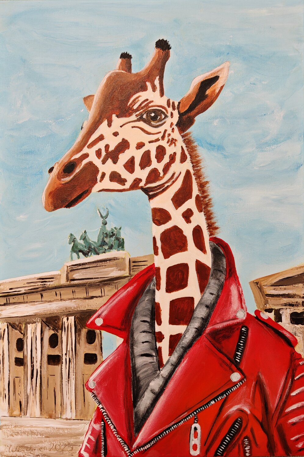 Berlin-Safari Angela Weidner Original painting for sale