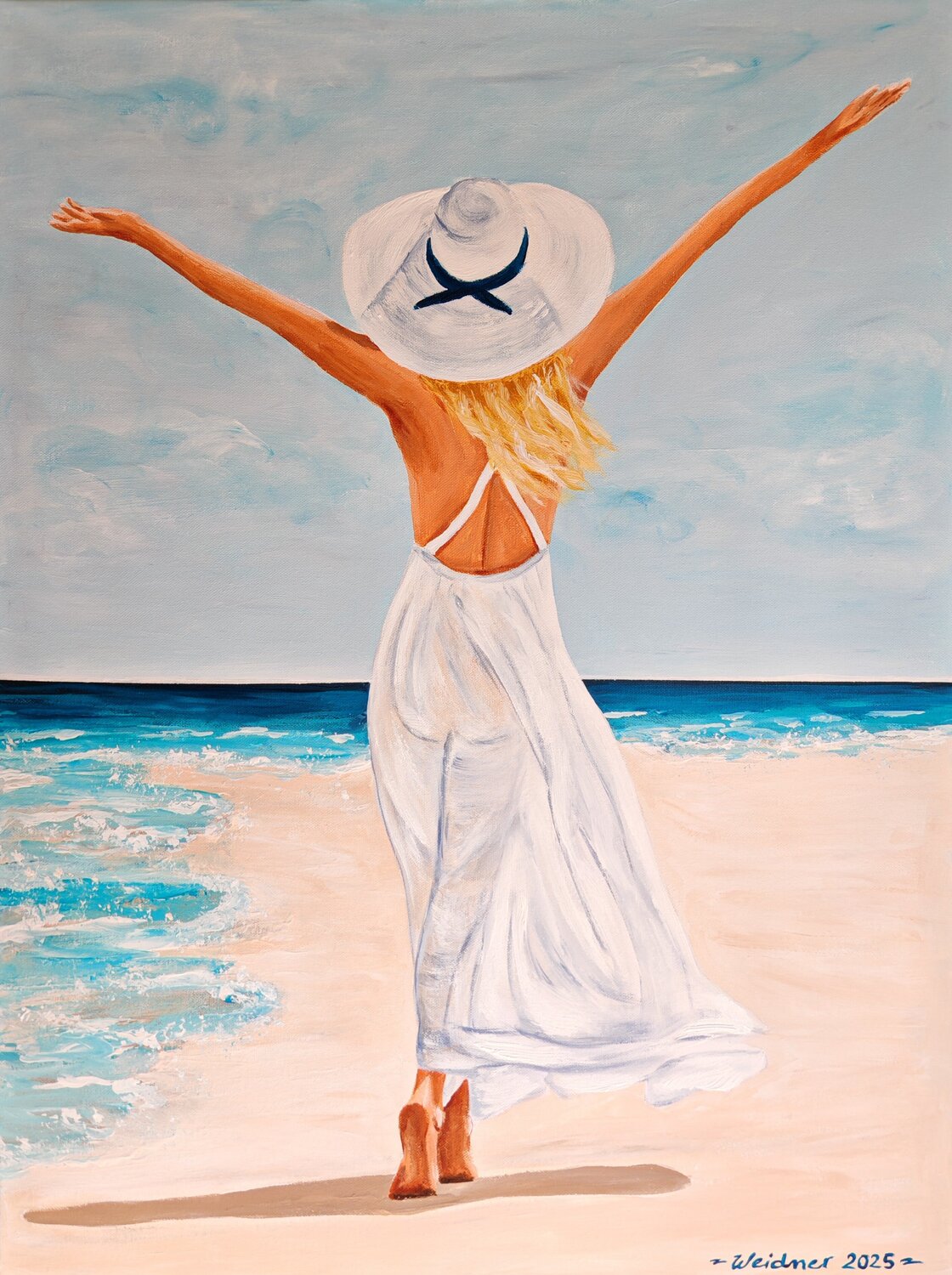 Summer vibes Angela Weidner Original painting for sale