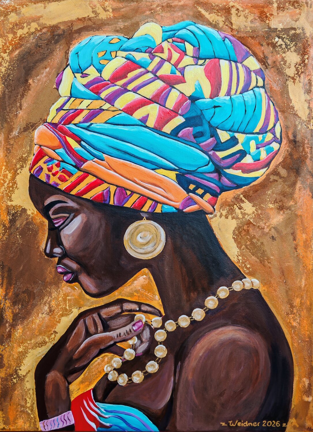 La Perla Negra Angela Weidner Original painting for sale