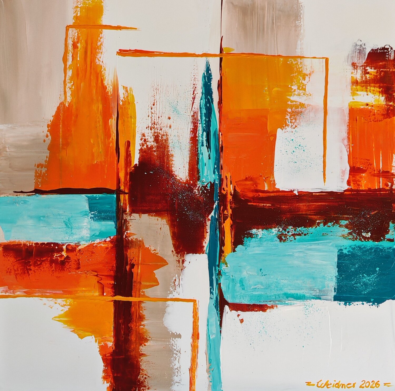 Marea y Tierra Angela Weidner Original painting for sale