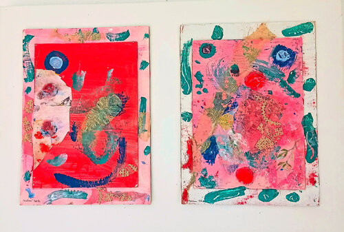 sisters : series 1 collage by Nalini Shanthi Cook, Painting for Sale on Select