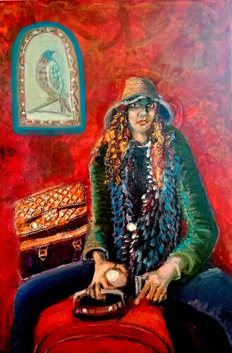 another chance to shine: series 8 woman by Nalini Shanthi Cook, Painting for Sale on Select