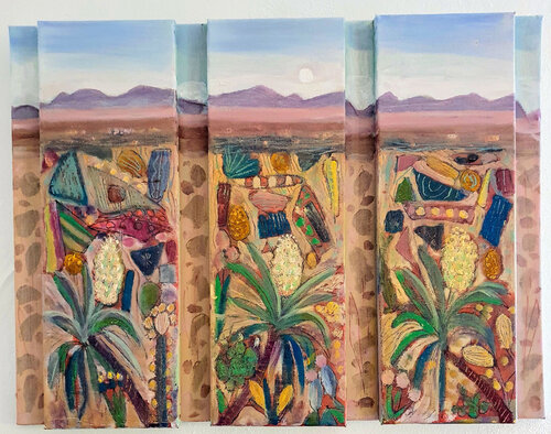 santa maria del cerro: series 2 landscape by Nalini Shanthi Cook, Painting for Sale on Select