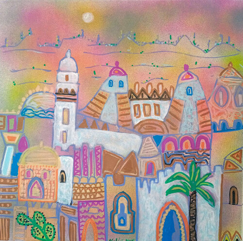 fantasia: series 2 landscape by Nalini Shanthi Cook, Painting for Sale on Select