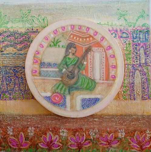 Afternoon Raag: series 5 look East by Nalini Shanthi Cook, Painting for Sale on Select