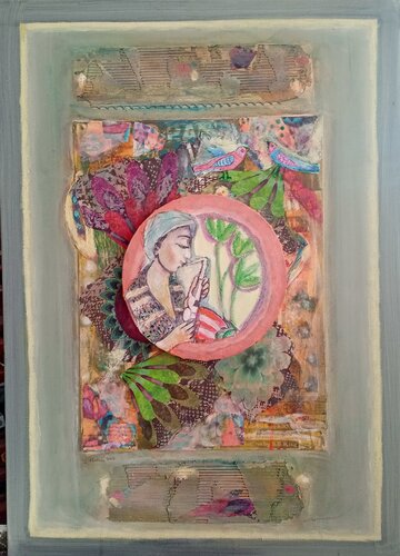 Melody maker : series 1 collage by Nalini Shanthi Cook, Painting for Sale on Select