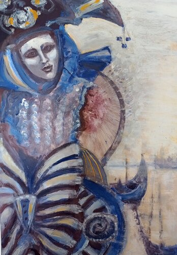 Carnival: series 7 Italy by Nalini Shanthi Cook, Painting for Sale on Select