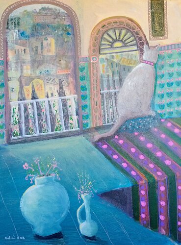 Inside outside: series 5 look East Morocco by Nalini Shanthi Cook, Painting for Sale on Select