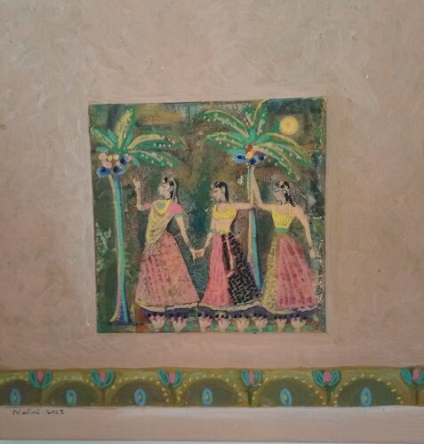 Ladies of the night: series 5 Look East by Nalini Shanthi Cook, Painting for Sale on Select