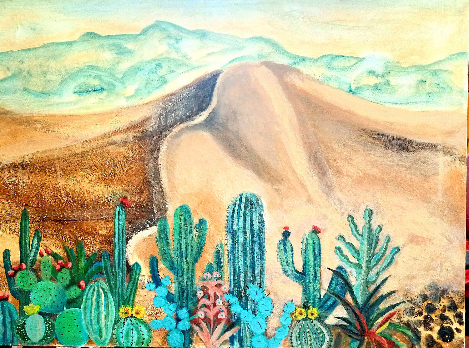 desert odyssey: series 2 landscape Nalini Shanthi Cook Original painting for sale