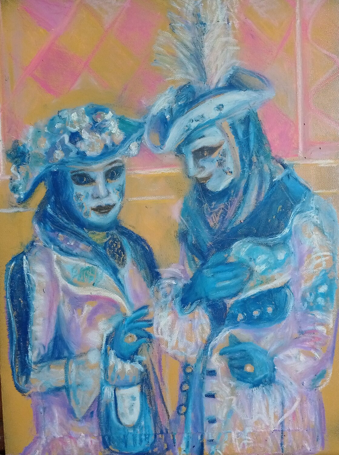 Mr and Mrs Faversham : series 7 Italy Nalini Shanthi Cook Original painting for sale
