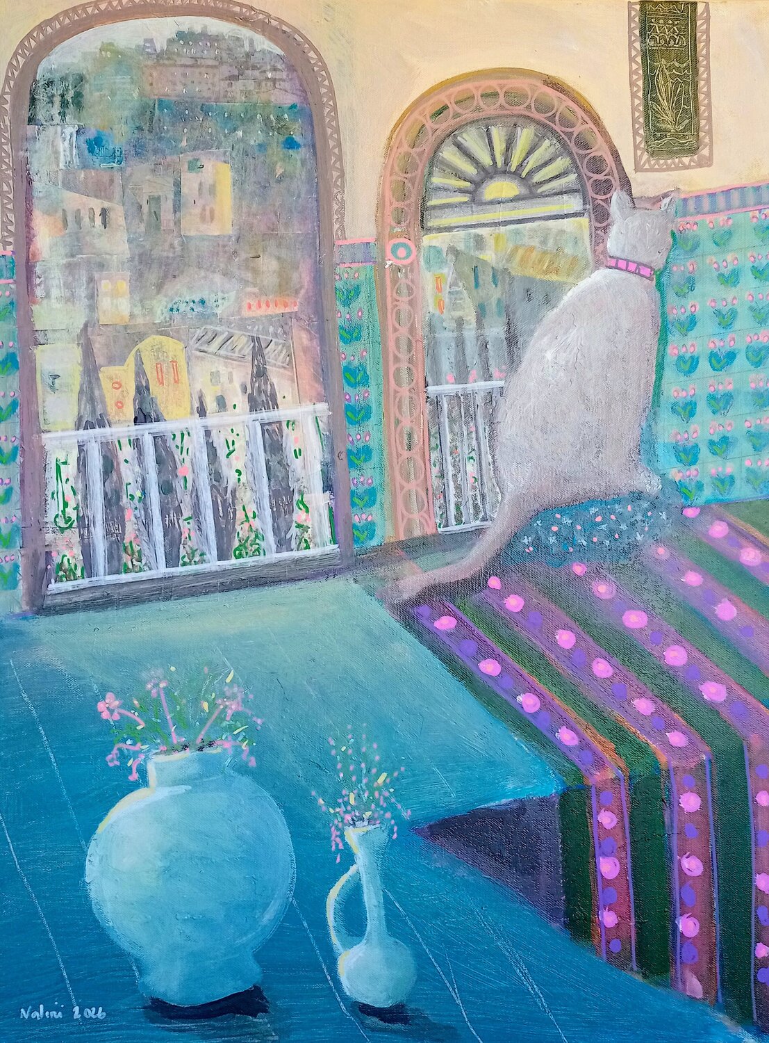 Inside outside: series 5 look East Morocco Nalini Shanthi Cook Original painting for sale