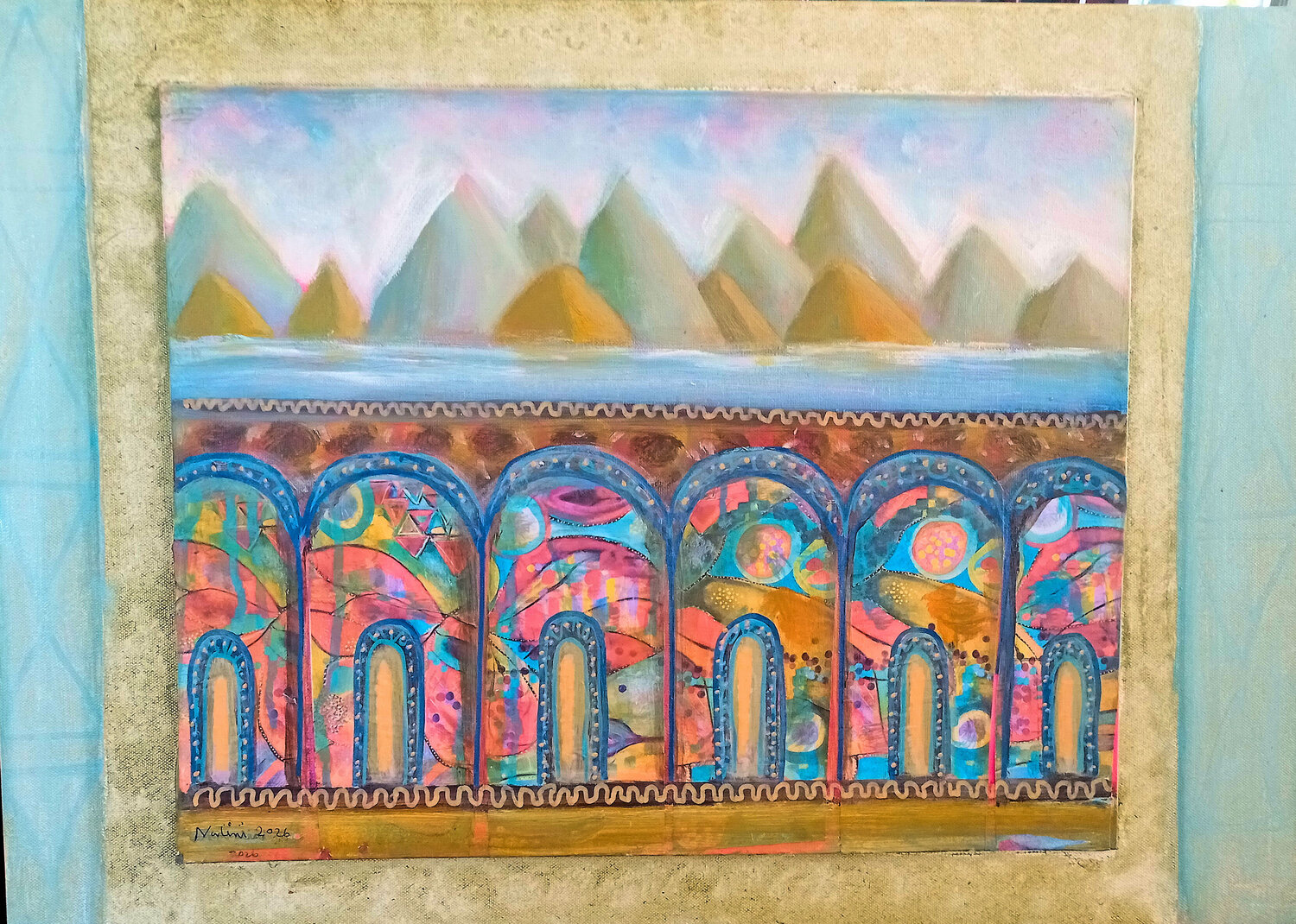 Underneath the arches: landscape series 2 Nalini Shanthi Cook Original painting for sale