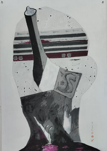 Gans nicht ganz ganz by Steffen Mertens, Painting for Sale on Select