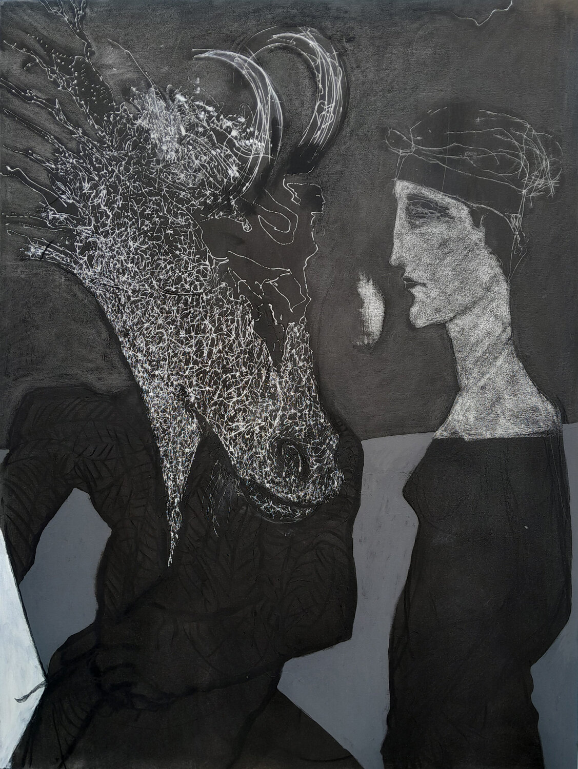 Die Schöne und das Biest Steffen Mertens Original painting for sale