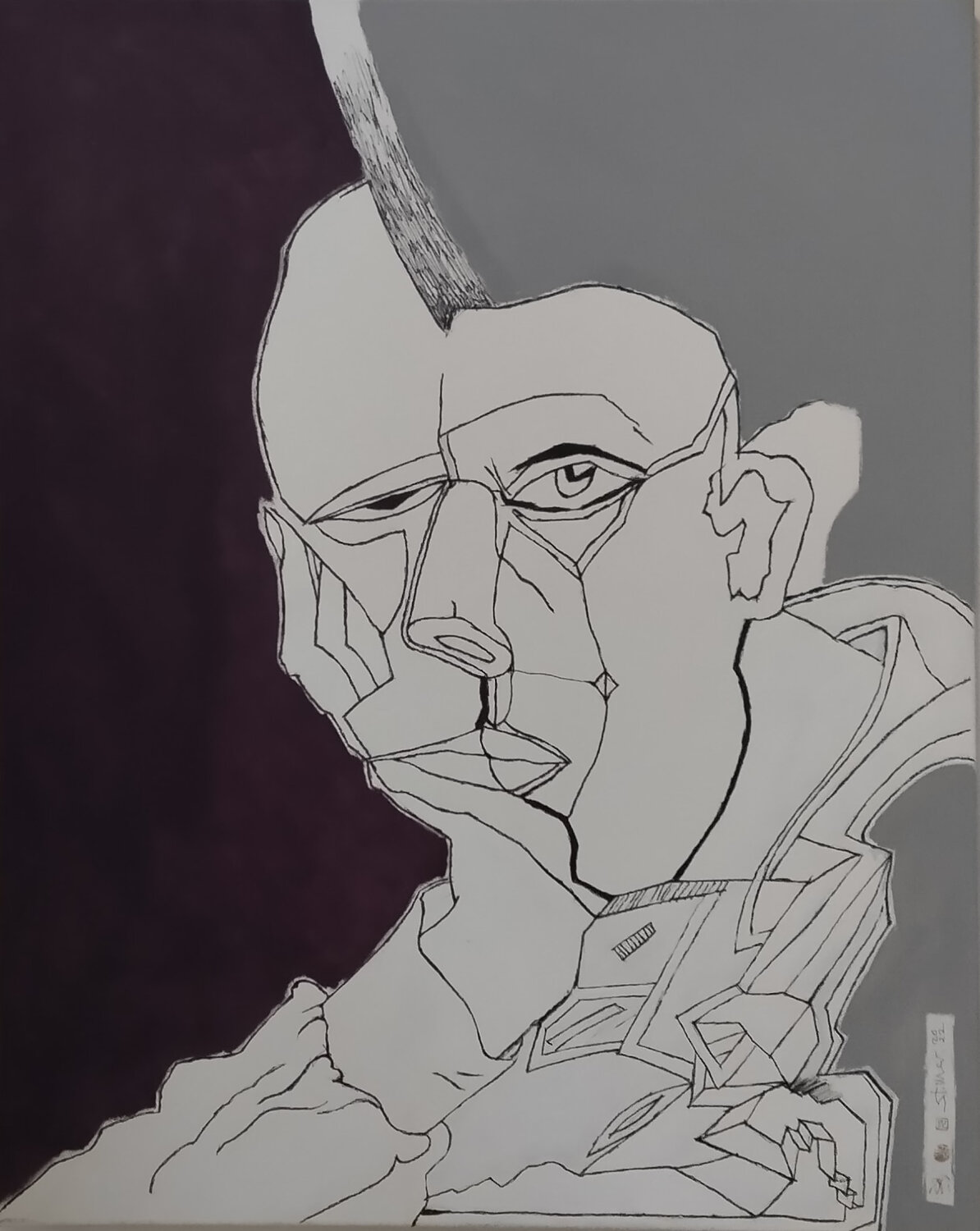 Poker Face (?) Steffen Mertens Original painting for sale