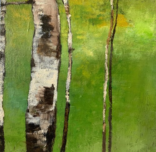 Bouleaux by Kathy Gébelin, Painting for Sale on Select