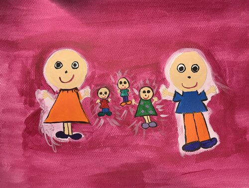 This is my family by Gaia Li Quadri Cassini, Painting for Sale on Select