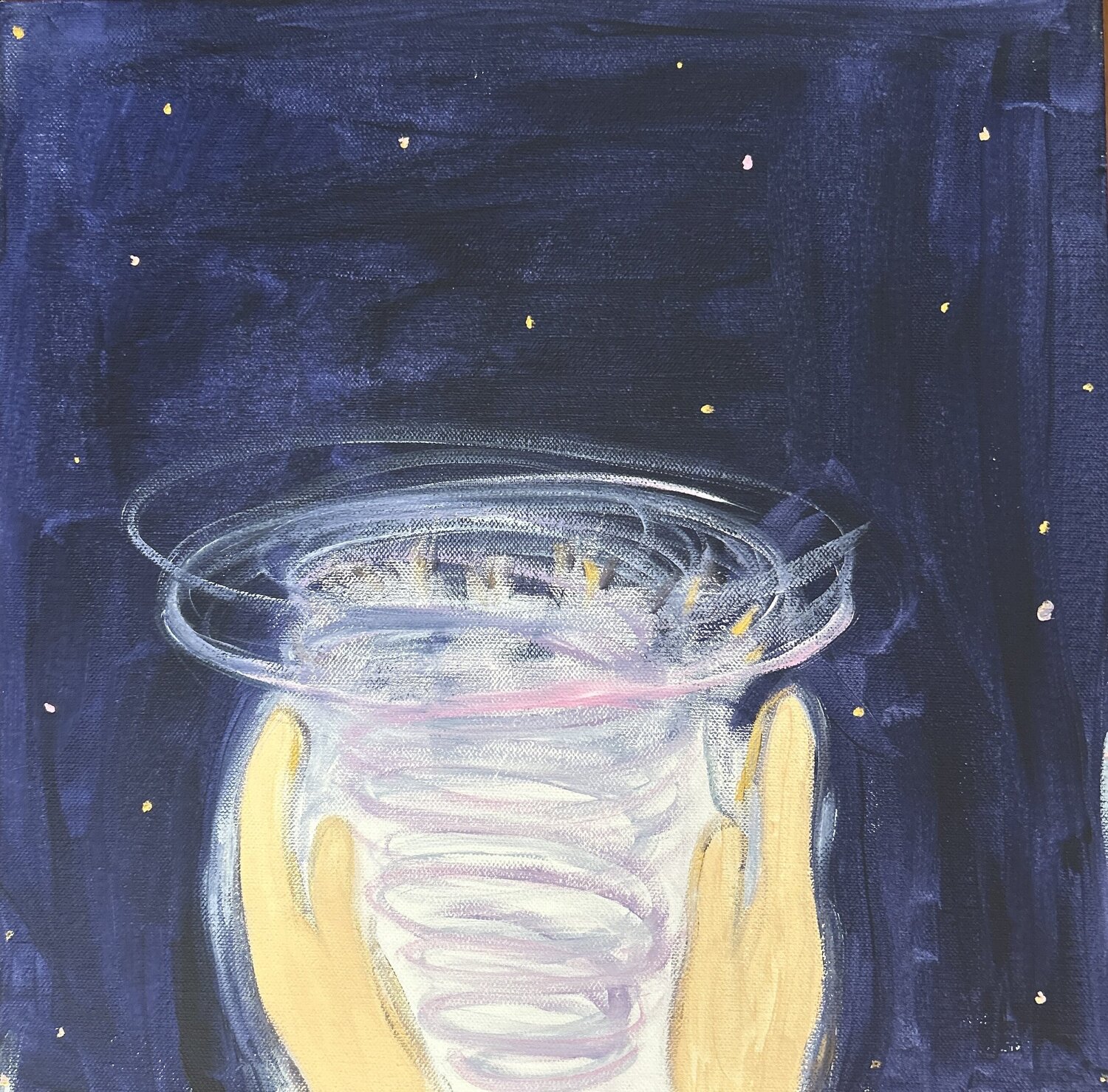 Trasformazione evolutiva Gaia Li Quadri Cassini Original painting for sale