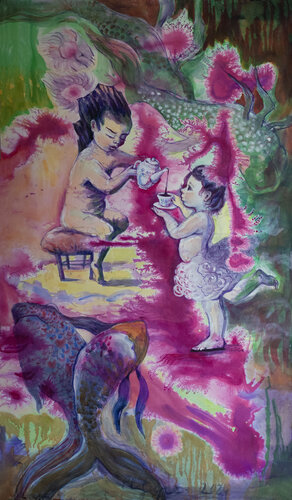 Two of Cups by Velta Emīlija Platupe, Painting for Sale on Select